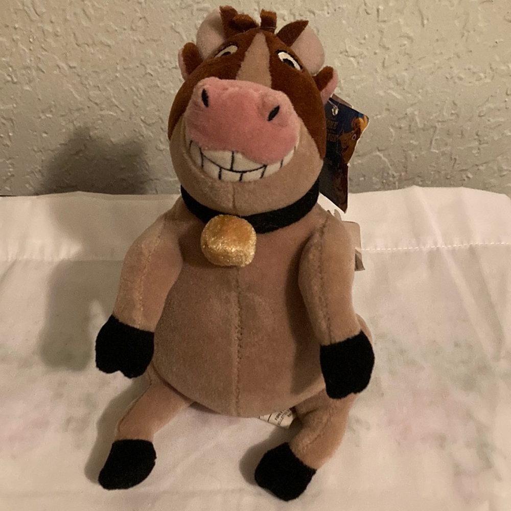 Rare With Sound Disney Home On The Range Maggie Stuffed Animal Bean bag Cow